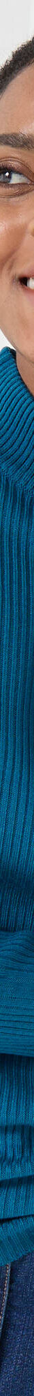 Pull col montant long, maille côtelée (bleu canard) Pull col montant long, maille côtelée (bleu canard)